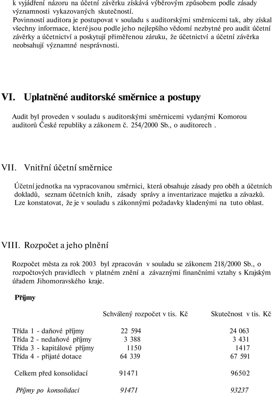 poskytují přiměřenou záruku, že účetnictví a účetní závěrka neobsahují významné nesprávnosti. VI.