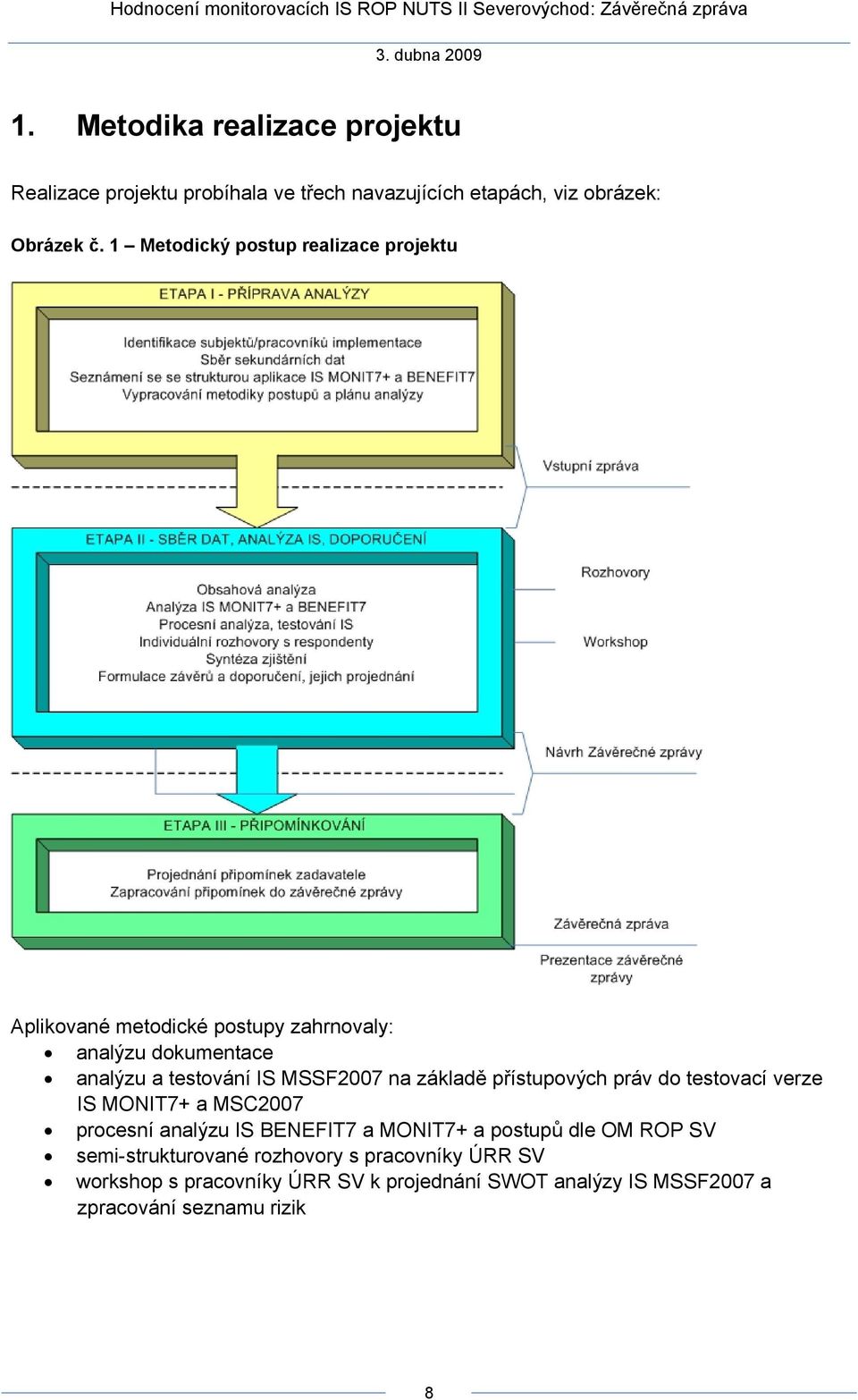 na základě přístupových práv do testovací verze IS MONIT7+ a MSC2007 procesní analýzu IS BENEFIT7 a MONIT7+ a postupů dle OM ROP