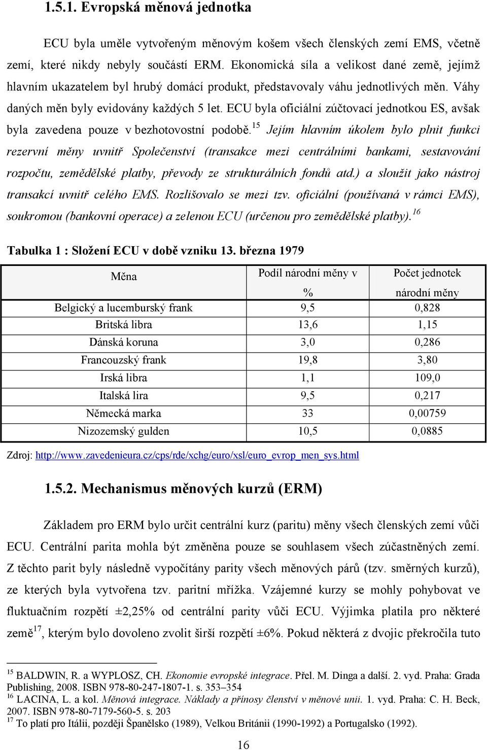 ECU byla oficiální zúčtovací jednotkou ES, avšak byla zavedena pouze v bezhotovostní podobě.