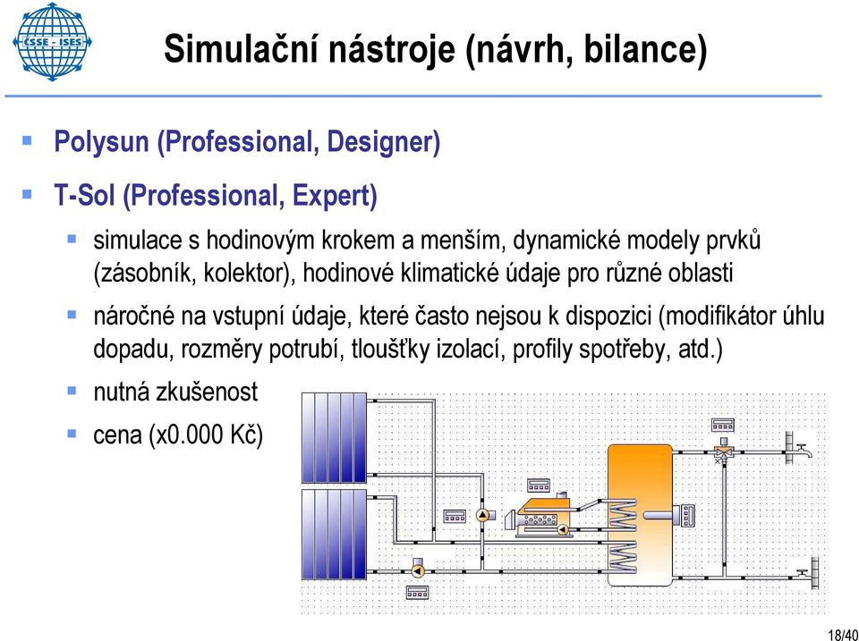 klimatické údaje pro různé oblasti náročné na vstupní údaje, které často nejsou k dispozici