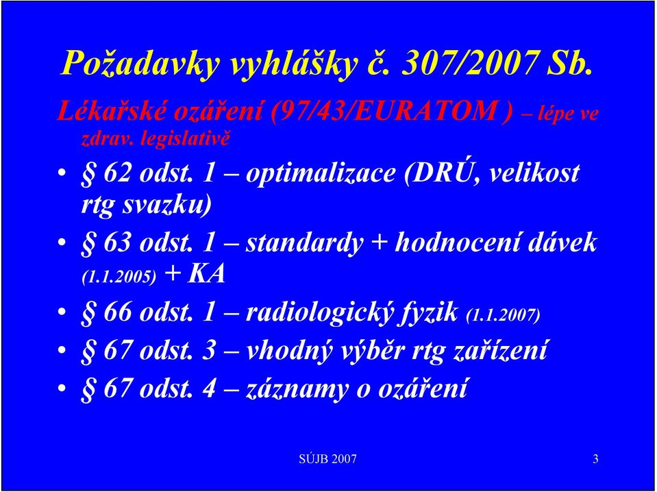 1 optimalizace (DRÚ, velikost rtg svazku) 63 odst.