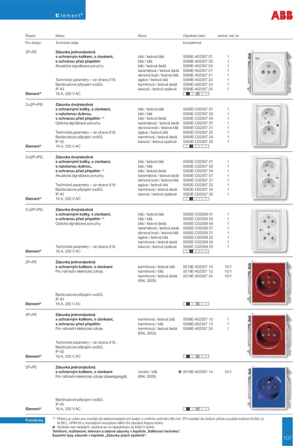 bílá / ledová šedá 5589E-A02357 04 1 karamelová / ledová šedá 5589E-A02357 07 1 slonová kost / ledová bílá 5589E-A02357 21 1 Technické parametry viz strana 519.