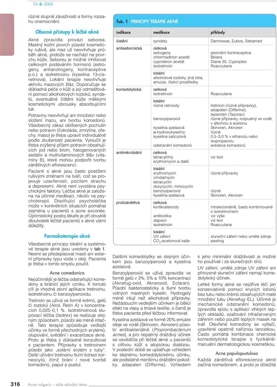 Seboreu je moïné inhibovat celkov m podáváním hormonû (estrogeny, antiandrogeny, kontraceptiva p.o.) a isotretinoinu (kyselina 13-cisretinová). Lokální terapie neovlivàuje aktivitu mazov ch Ïláz.