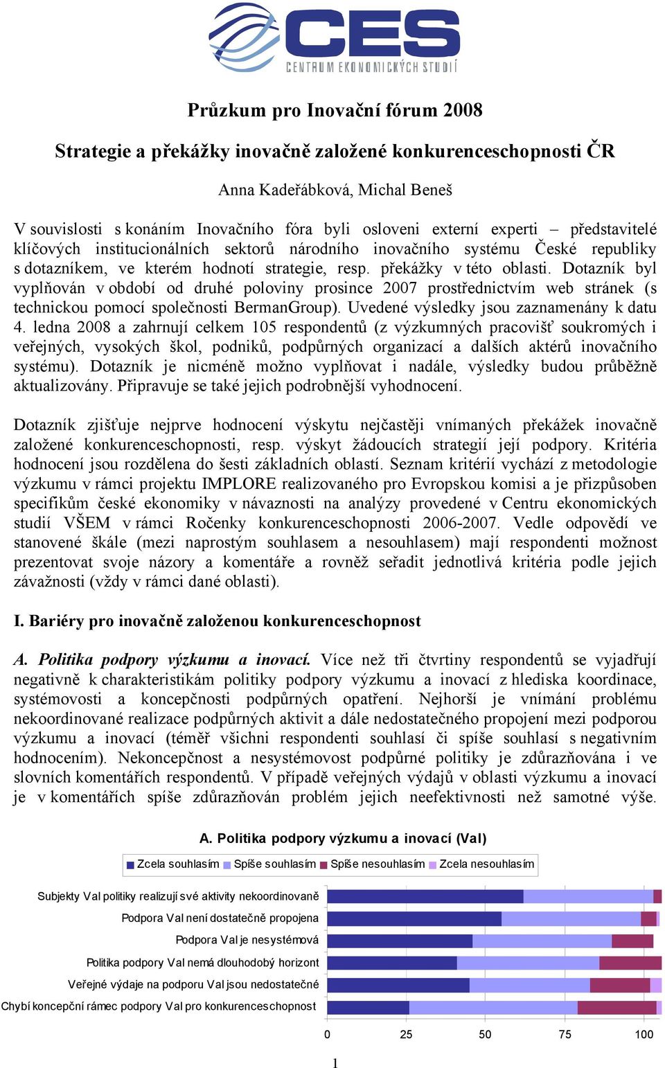 Dotazník byl vyplňován v období od druhé poloviny prosince 2007 prostřednictvím web stránek (s technickou pomocí společnosti BermanGroup). Uvedené výsledky jsou zaznamenány k datu 4.