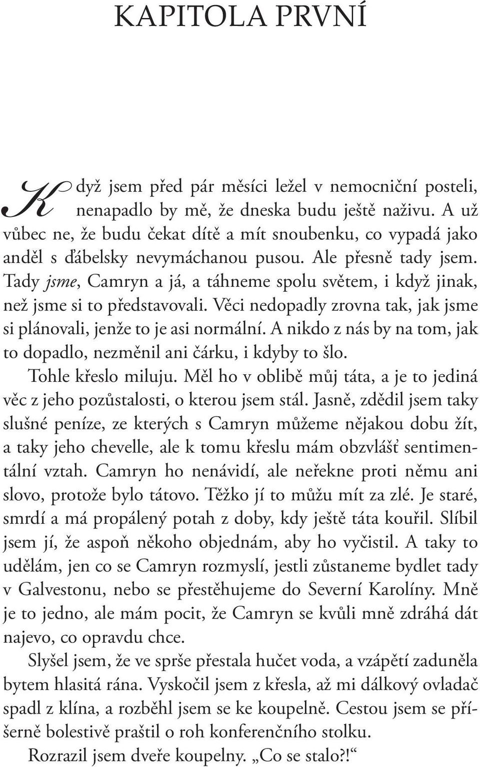 Tady jsme, Camryn a já, a táhneme spolu světem, i když jinak, než jsme si to představovali. Věci nedopadly zrovna tak, jak jsme si plánovali, jenže to je asi normální.