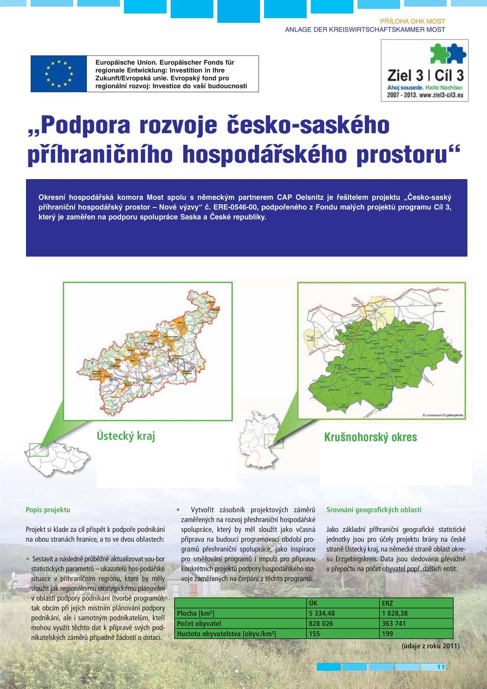 Oelsnitz je řešitelem projektu Česko-saský Okresní příhraniční hospodářská hospodářský komora prostor Most spolu Nové se s výzvy německým č.