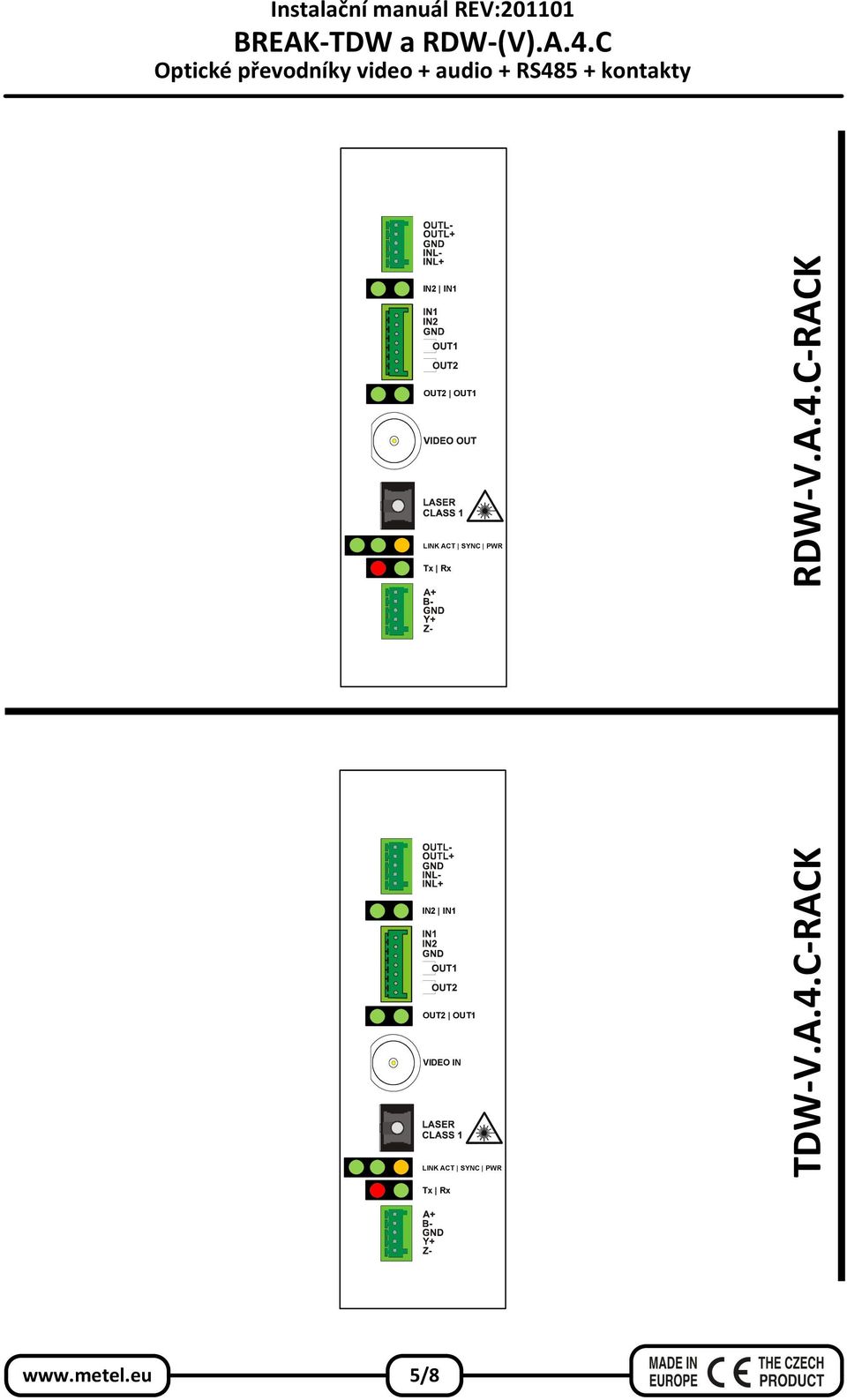 LINK ACT SYNC PWR TDW-V.A.4.