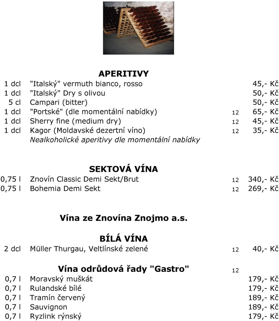 nabídky SEKTOVÁ VÍNA 0,75 l Znovín Class