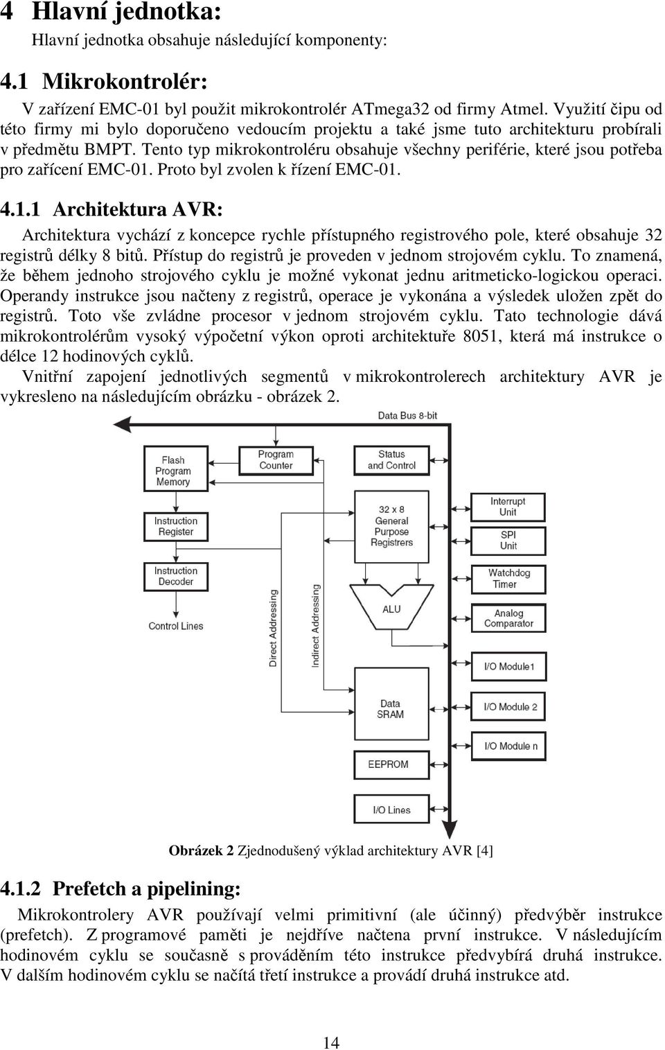 Tento typ mikrokontroléru obsahuje všechny periférie, které jsou potřeba pro zařícení EMC-01.