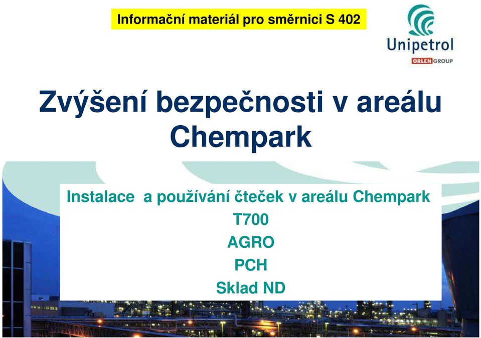 Chempark Instalace a používání