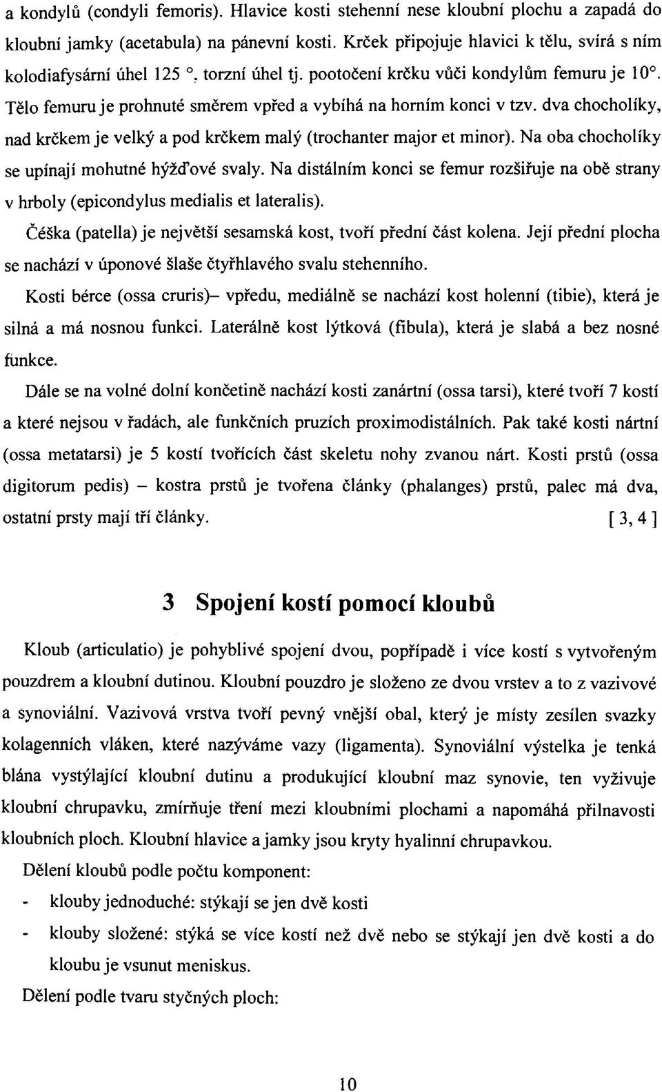 dva chocholíky, nad krčkem je velký a pod krčkem malý (trochanter major et minor). Na oba chocholíky se upínají mohutné hýžďové svaly.