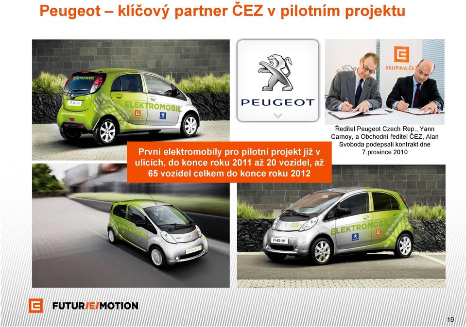 vozidel celkem do konce roku 2012 Ředitel Peugeot Czech Rep.