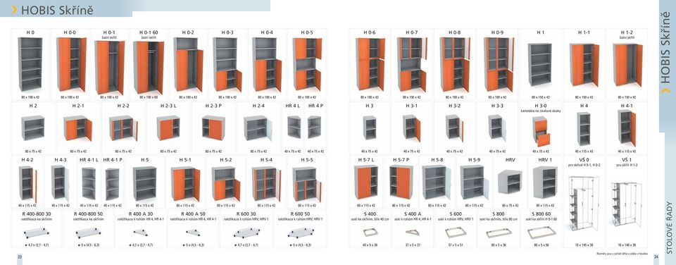 ke skříním 5 x (4,5-6,3) H 0-1 šatní skříň HR 4-1 P 40 x 115 x 42 H 2-2 H 0-1 60 šatní skříň R 400 A 30 rektifikace k rohům HR 4, HR 4-1 4,7 x (2,7-4,7) H 2-3 L H 5 H 5-1 80 x 115 x 42 80 x 115 x 42