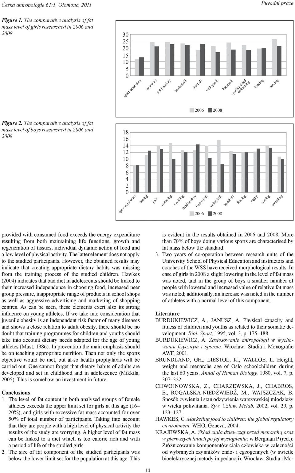 regeneration of tissues, individual dynamic action of food and a low level of physical activity. The latter element does not apply to the studied participants.