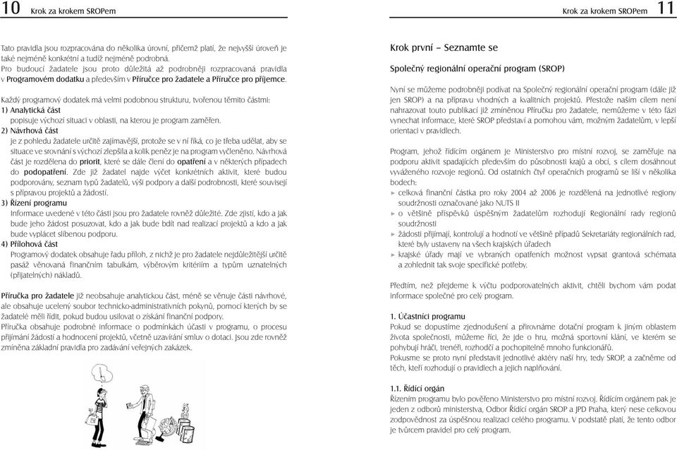 Každý programový dodatek má velmi podobnou strukturu, tvořenou těmito částmi: 1) Analytická část popisuje výchozí situaci v oblasti, na kterou je program zaměřen.