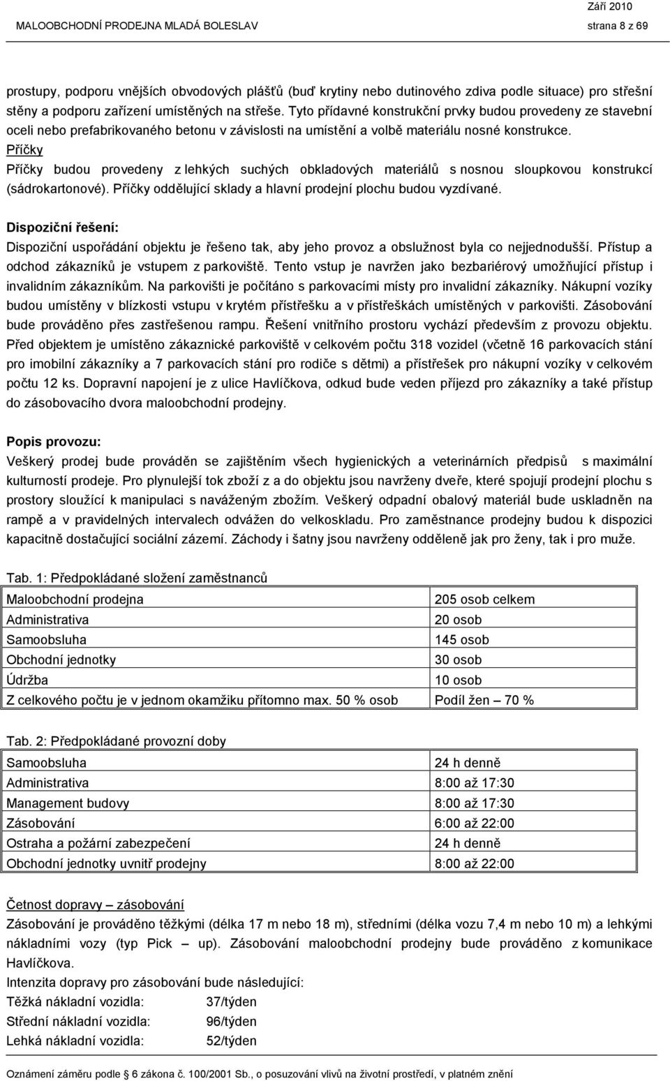 Příčky Příčky budou provedeny z lehkých suchých obkladových materiálů s nosnou sloupkovou konstrukcí (sádrokartonové). Příčky oddělující sklady a hlavní prodejní plochu budou vyzdívané.