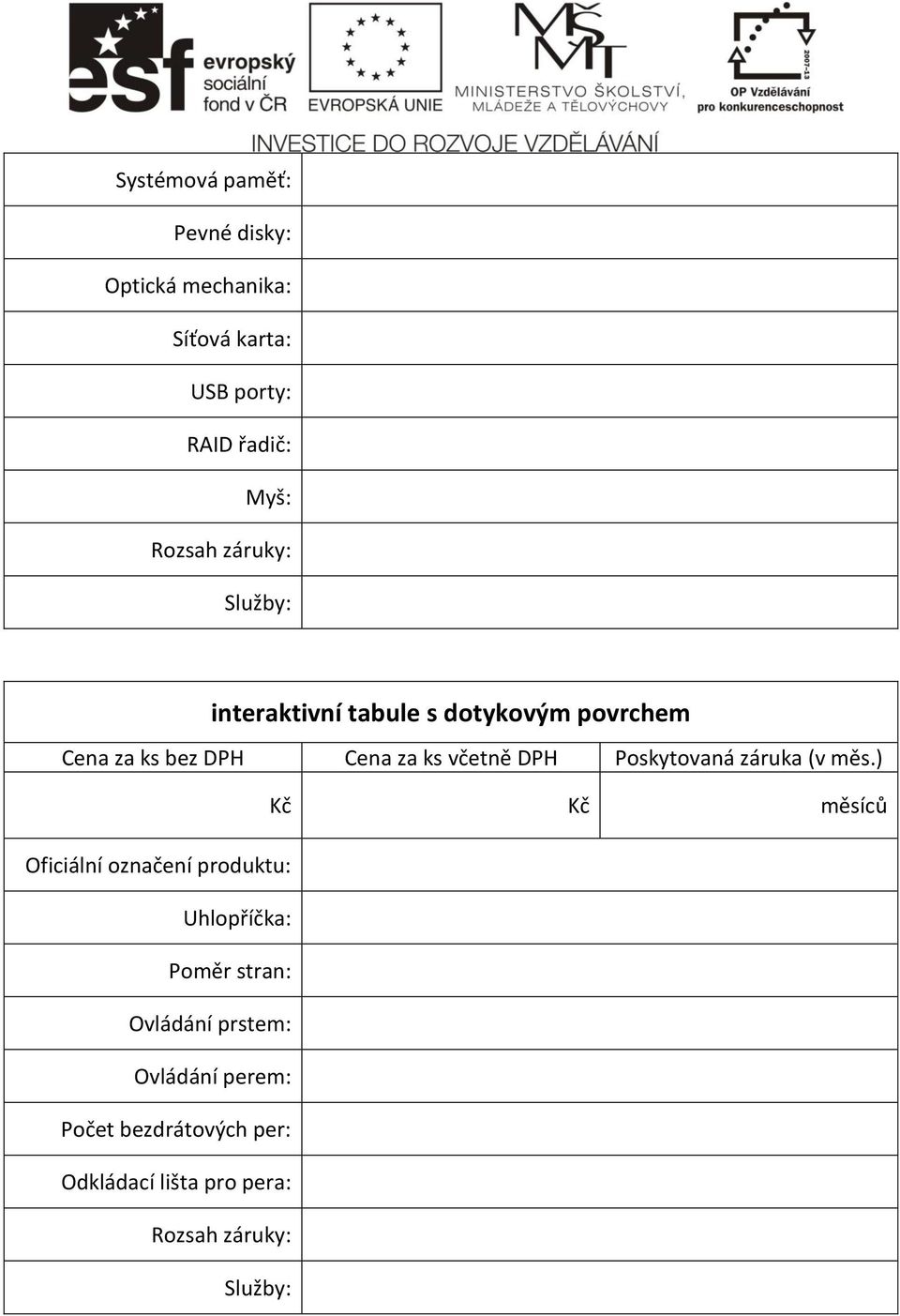 Poskytovaná záruka (v měs.