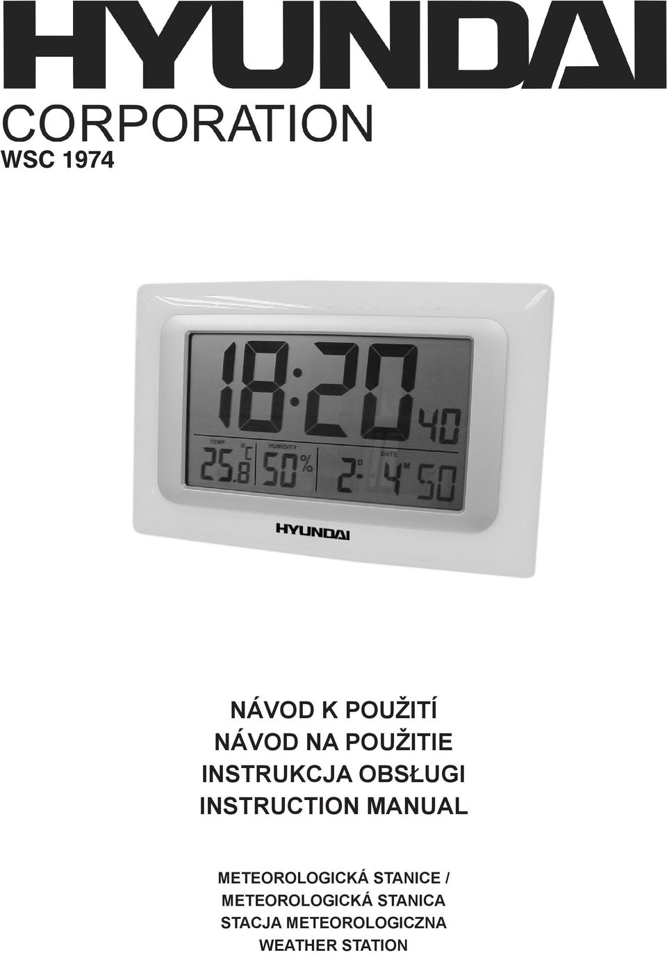 MANUAL METEOROLOGICKÁ STANICE /