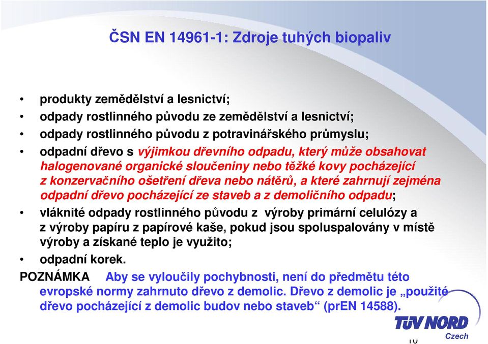 pocházející ze staveb a z demoličního odpadu; vláknité odpady rostlinného původu z výroby primární celulózy a z výroby papíru z papírové kaše, pokud jsou spoluspalovány v místě výroby a získané teplo