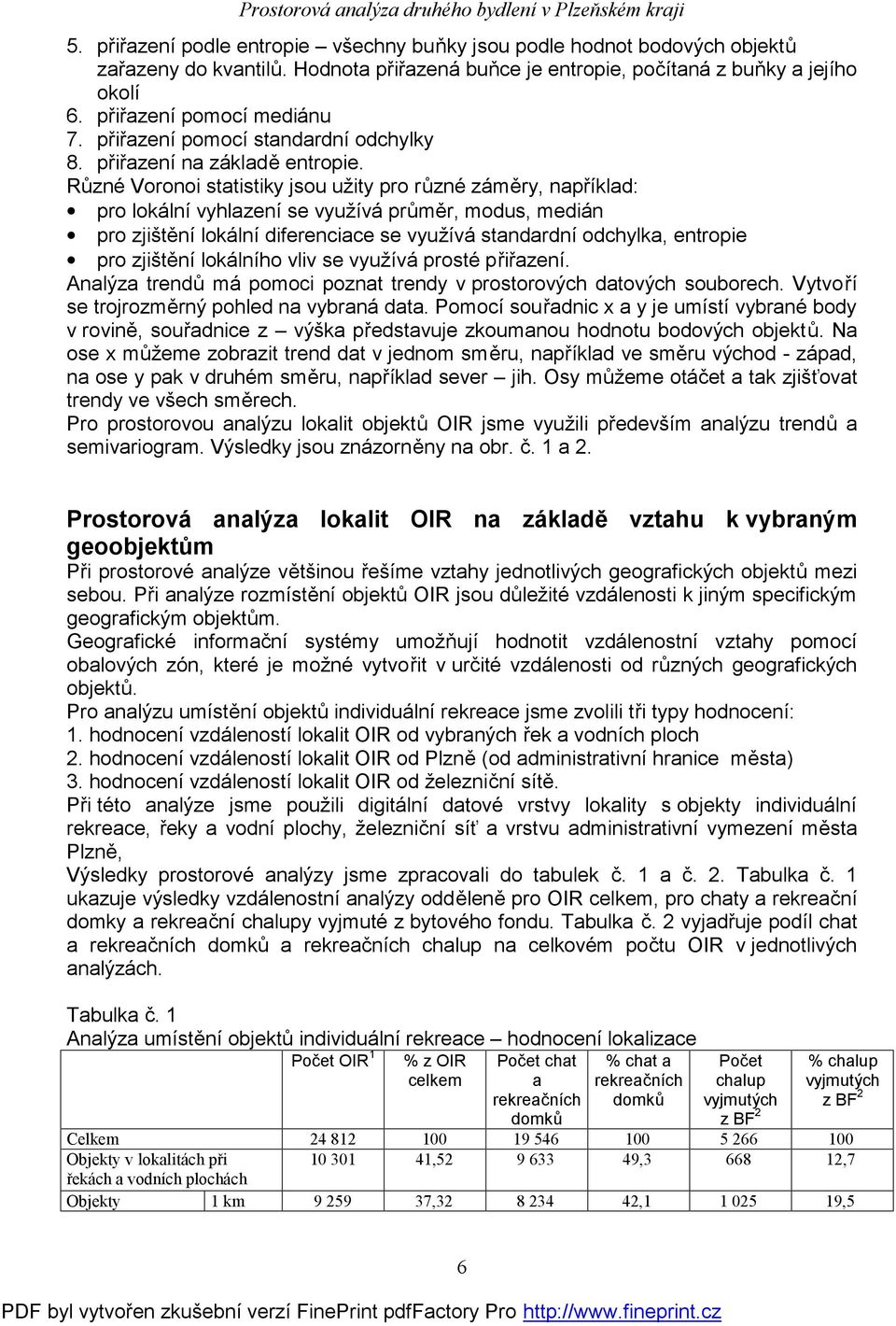 Různé Voronoi statistiky jsou užity pro různé záměry, například: pro lokální vyhlazení se využívá průměr, modus, medián pro zjištění lokální diferenciace se využívá standardní odchylka, entropie pro