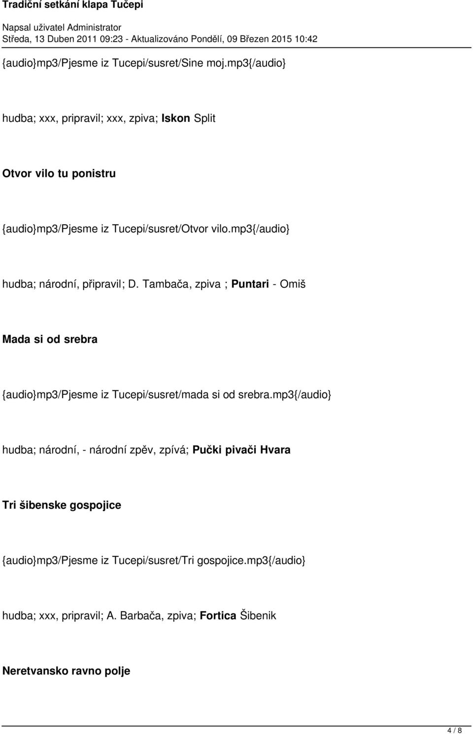 mp3{/audio} hudba; národní, připravil; D.