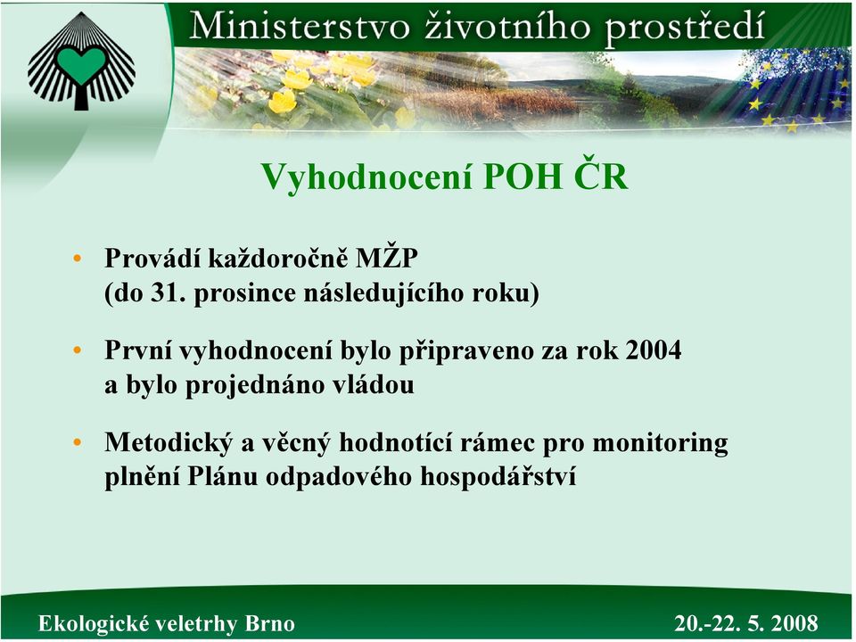 připraveno za rok 2004 a bylo projednáno vládou Metodický