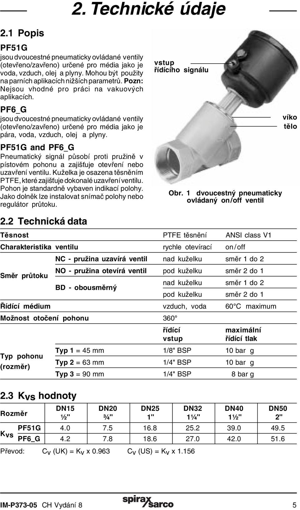 PF6_G jsou dvoucestné pneumaticky ovládané ventily (otevřeno/zavřeno) určené pro média jako je pára, voda, vzduch, olej a plyny.