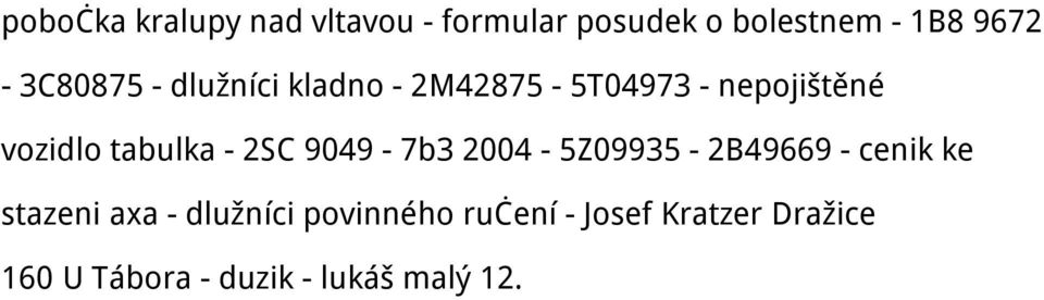 tabulka - 2SC 9049-7b3 2004-5Z09935-2B49669 - cenik ke stazeni axa -