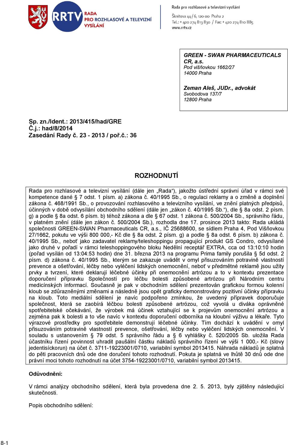 , o regulaci reklamy a o změně a doplnění zákona č. 468/1991 Sb.