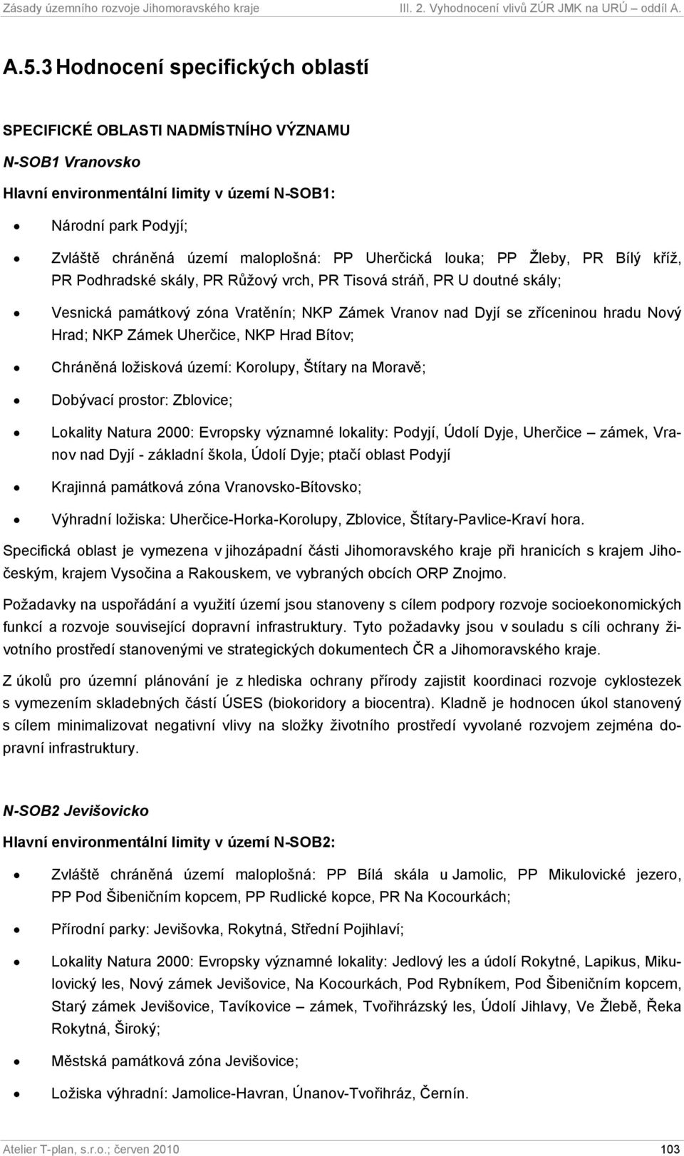 Hrad; NKP Zámek Uherčice, NKP Hrad Bítov; Chráněná ložisková území: Korolupy, Štítary na Moravě; Dobývací prostor: Zblovice; Lokality Natura 2000: Evropsky významné lokality: Podyjí, Údolí Dyje,