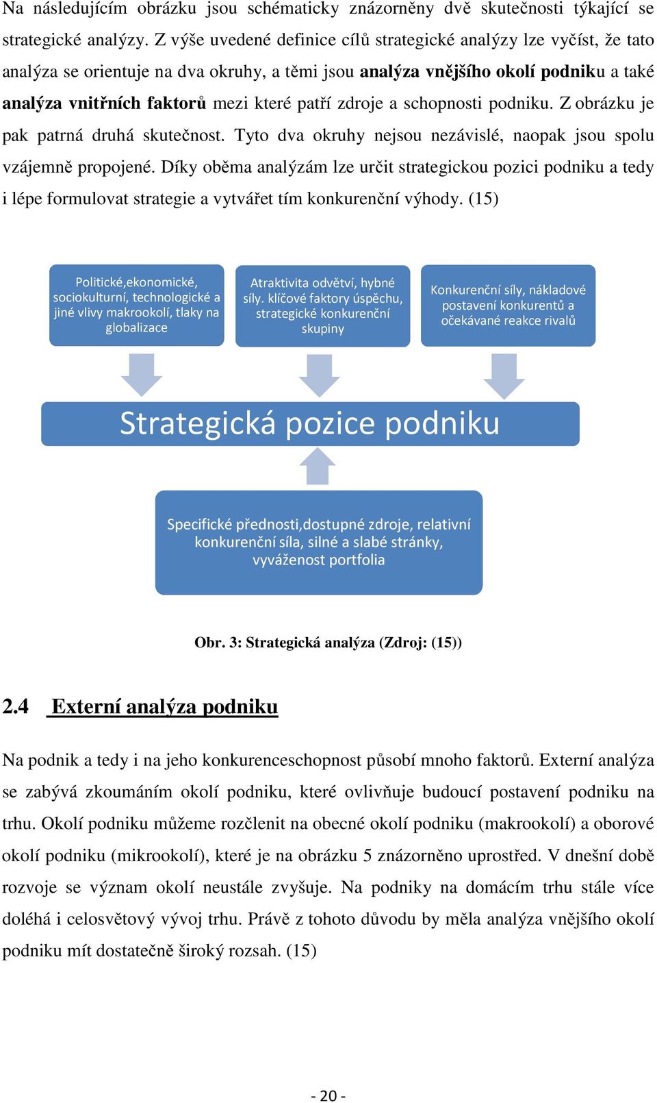 zdroje a schopnosti podniku. Z obrázku je pak patrná druhá skutečnost. Tyto dva okruhy nejsou nezávislé, naopak jsou spolu vzájemně propojené.