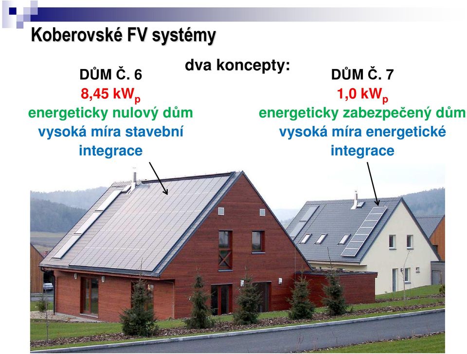 stavební integrace dva koncepty: DŮM Č.