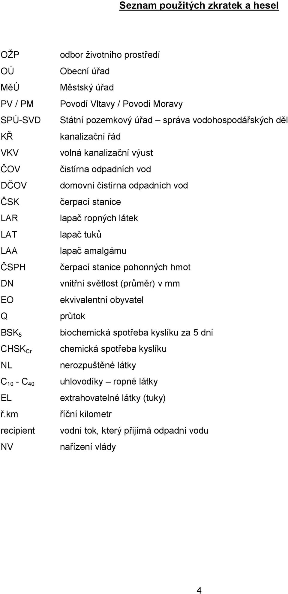 výust čistírna odpadních vod domovní čistírna odpadních vod čerpací stanice lapač ropných látek lapač tuků lapač amalgámu čerpací stanice pohonných hmot vnitřní světlost (průměr) v mm