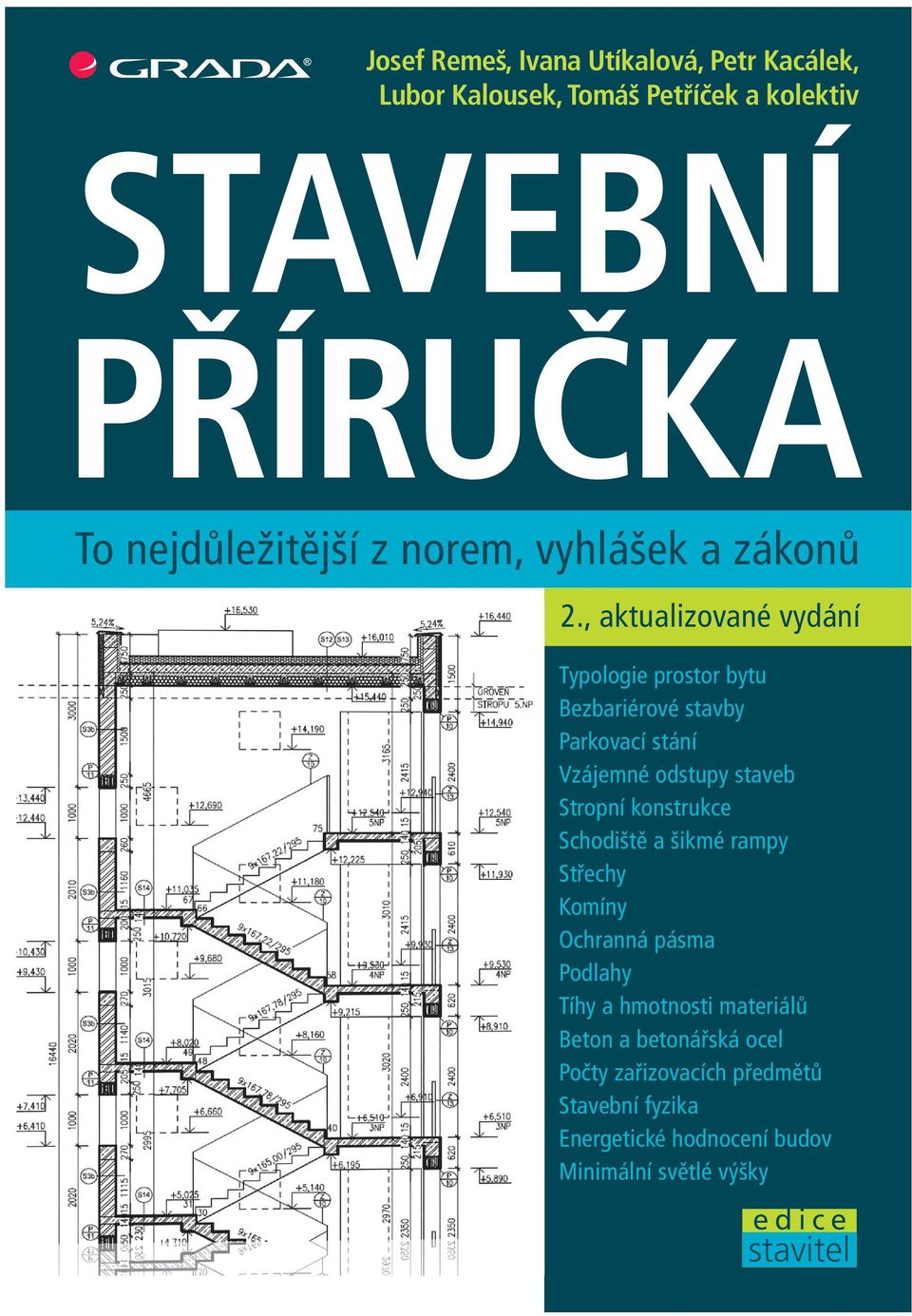 , aktualizované vydání Typologie prostor bytu Bezbariérové stavby Parkovací stání Vzájemné odstupy staveb Stropní