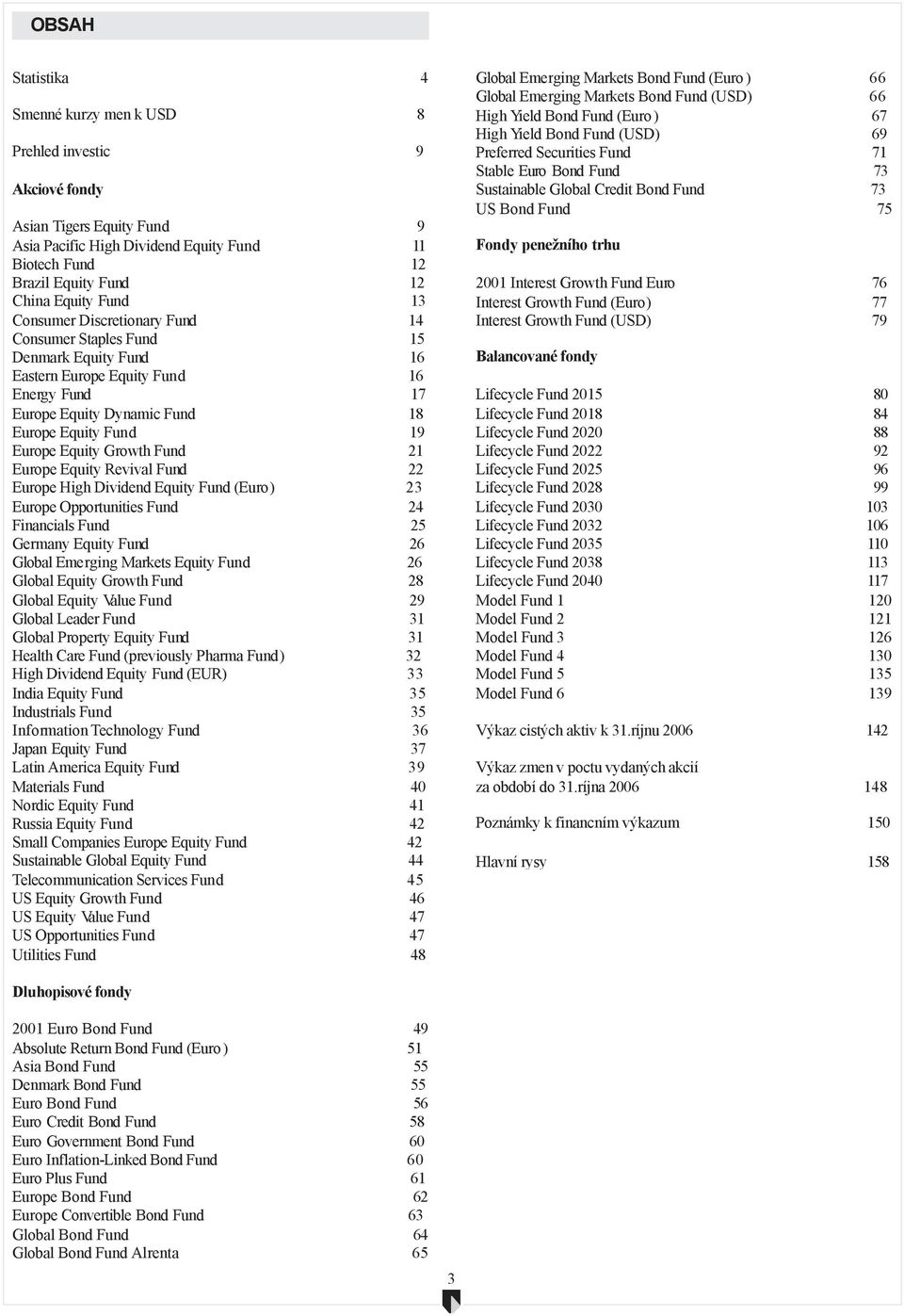 Growth Fund 21 Europe Equity Revival Fund 22 Europe High Dividend Equity Fund (Euro) 23 Europe Opportunities Fund 24 Financials Fund 25 Germany Equity Fund 26 Global Emerging Markets Equity Fund 26