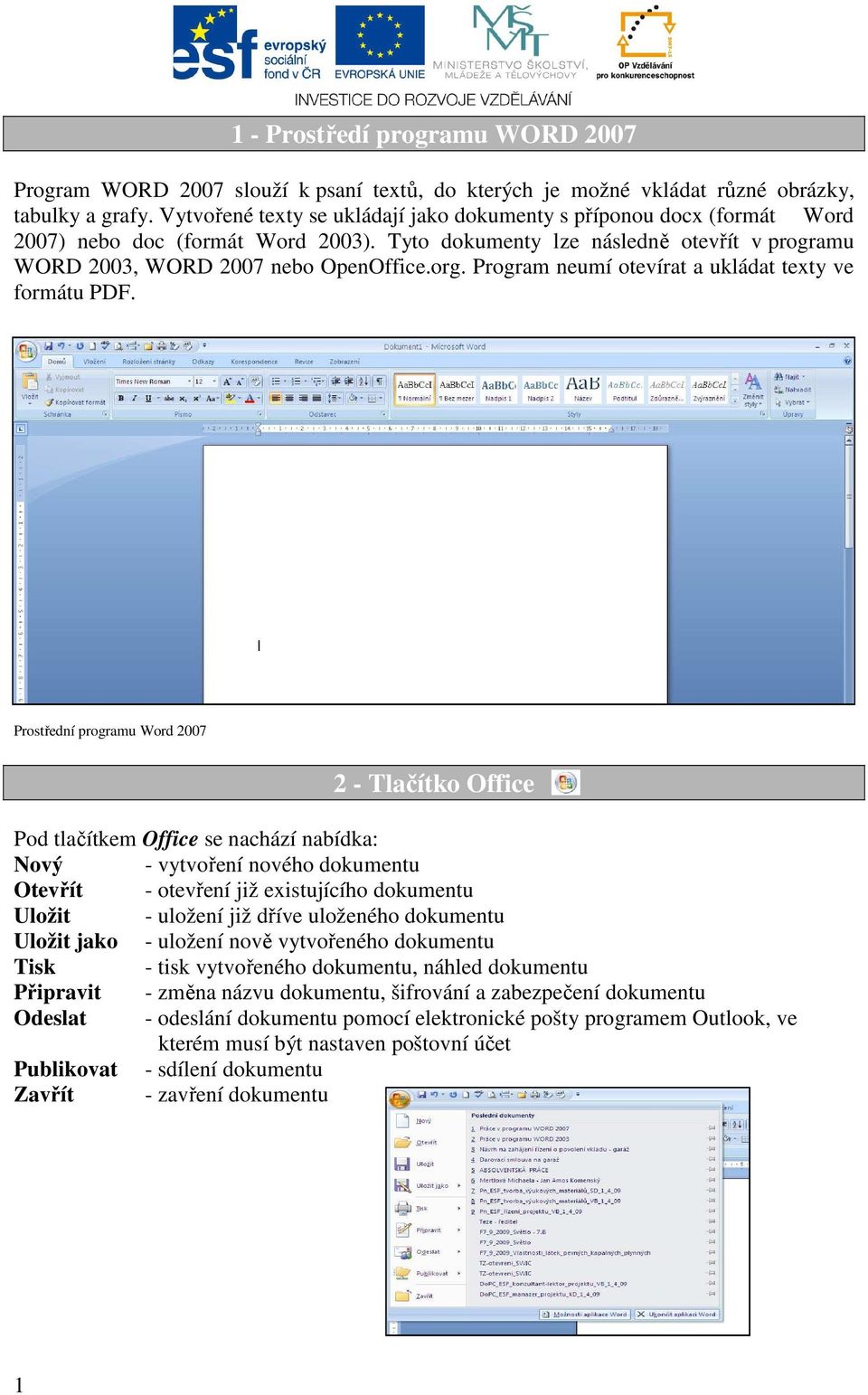 Program neumí otevírat a ukládat texty ve formátu PDF.