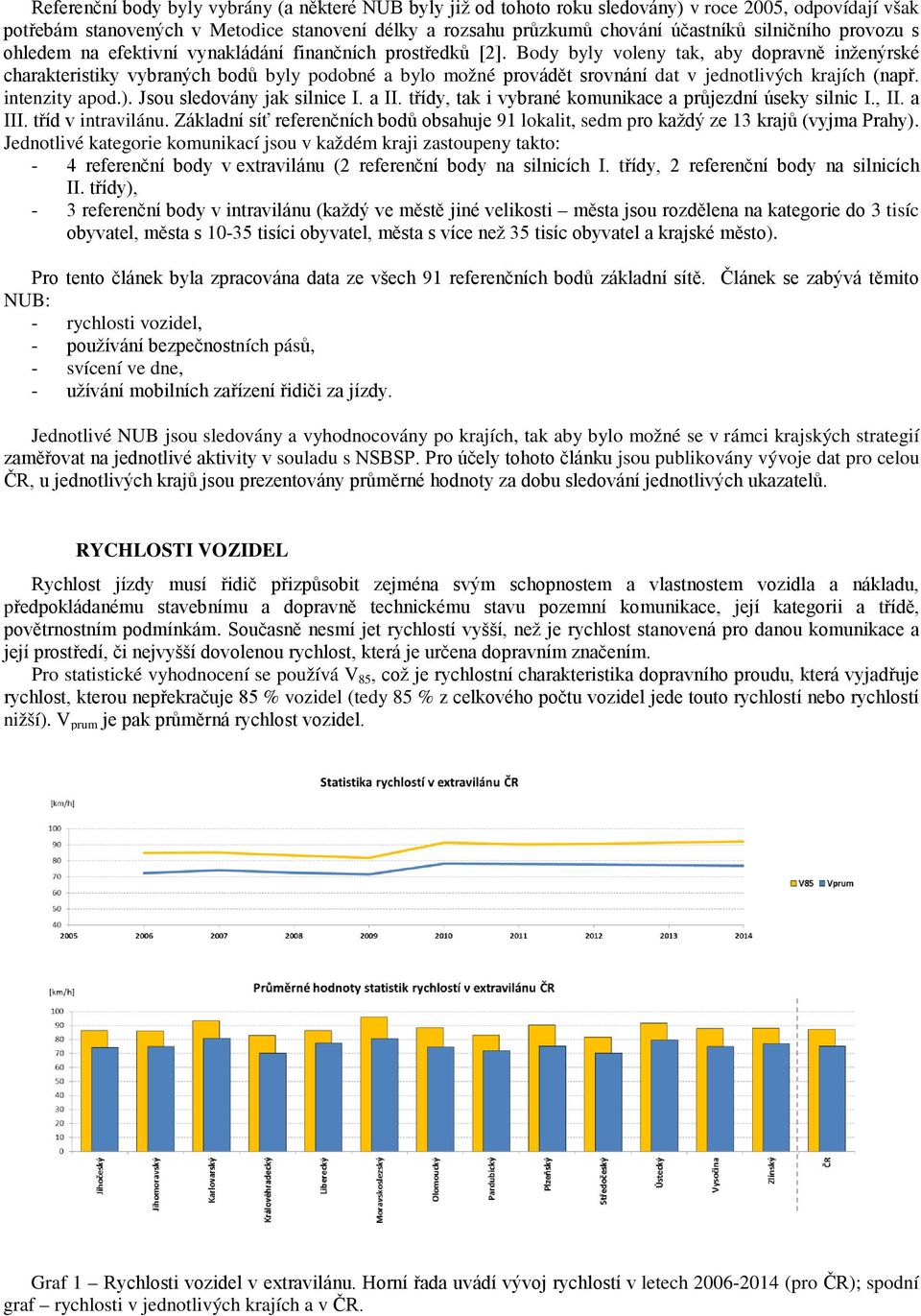 Body byly voleny tak, aby dopravně inženýrské charakteristiky vybraných bodů byly podobné a bylo možné provádět srovnání dat v jednotlivých krajích (např. intenzity apod.).