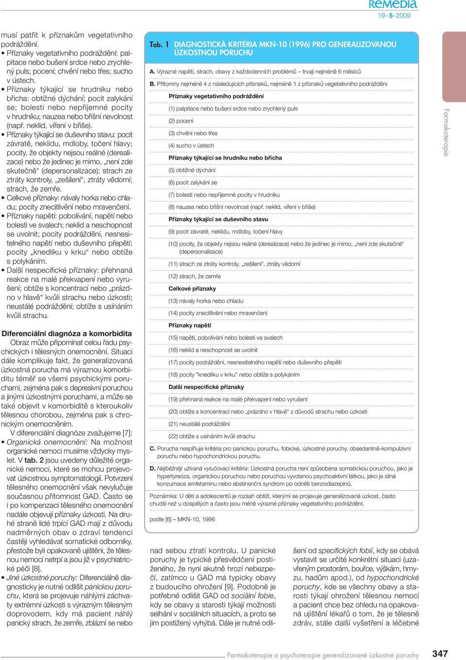 Pfiíznaky t kající se du evního stavu: pocit závratû, neklidu, mdloby, toãení hlavy; pocity, Ïe objekty nejsou reálné (derealizace) nebo Ïe jedinec je mimo, není zde skuteãnû (depersonalizace);