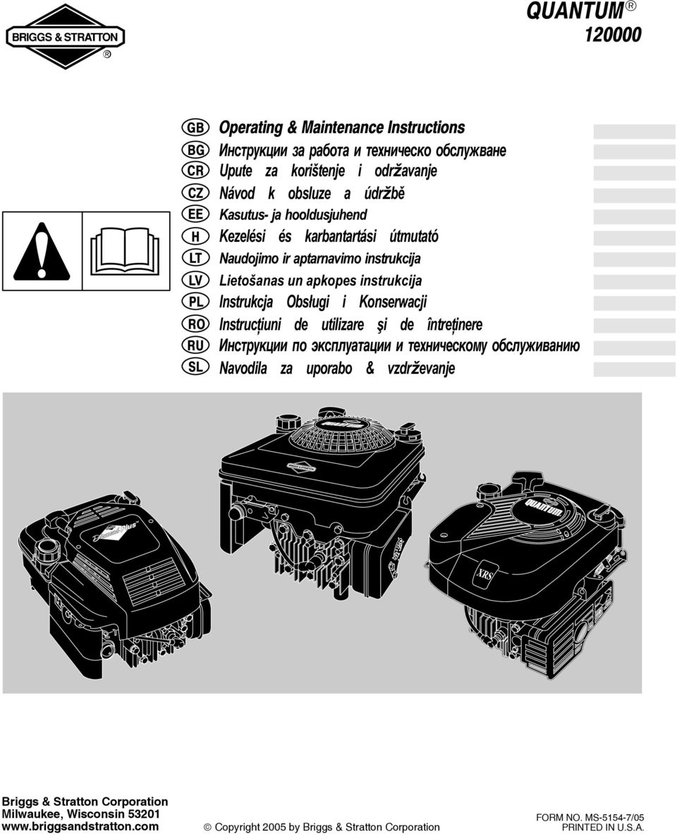 com Copyright 2005 by Briggs & Stratton