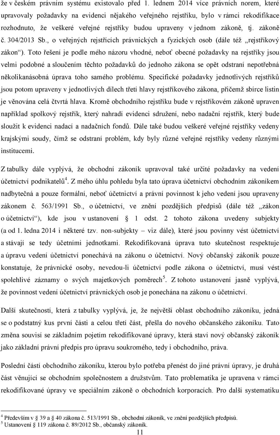 zákoně, tj. zákoně č. 304/2013 Sb., o veřejných rejstřících právnických a fyzických osob (dále též rejstříkový zákon ).