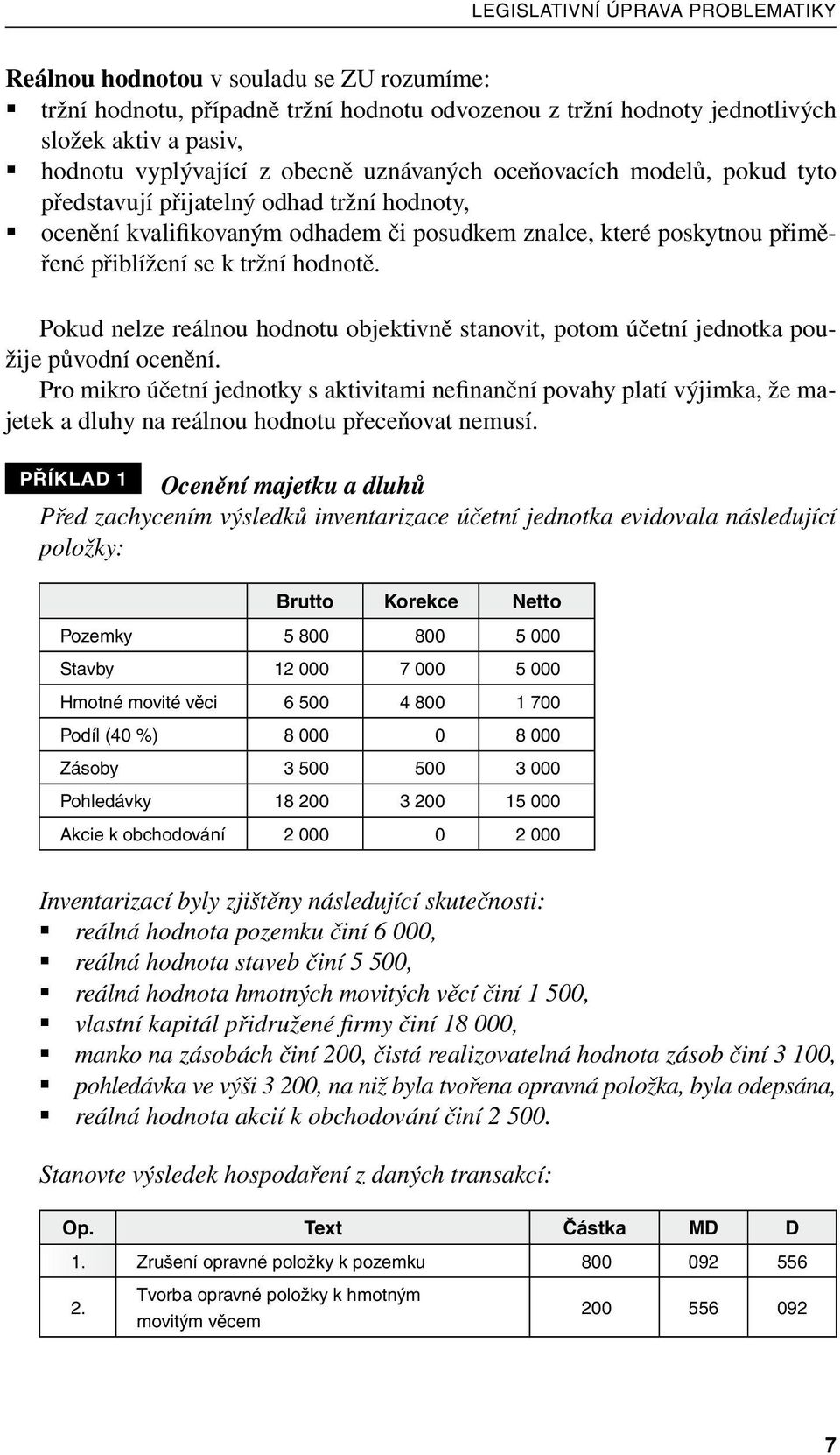 Pokud nelze reálnou hodnotu objektivně stanovit, potom účetní jednotka použije původní ocenění.