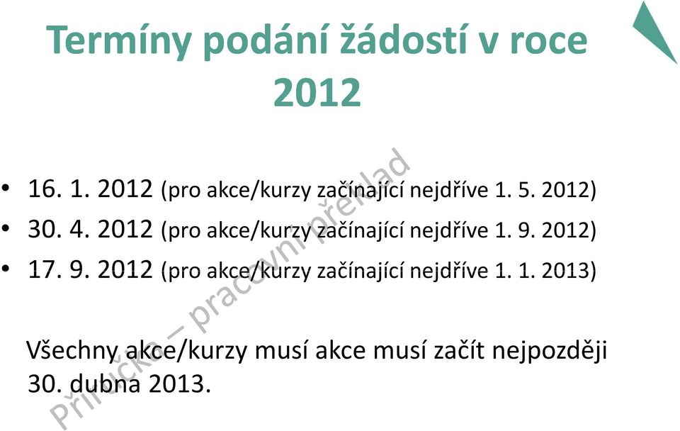 2012 (pro akce/kurzy začínající nejdříve 1. 9.