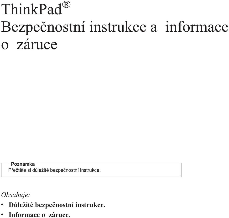 bezpečnostní instrukce.