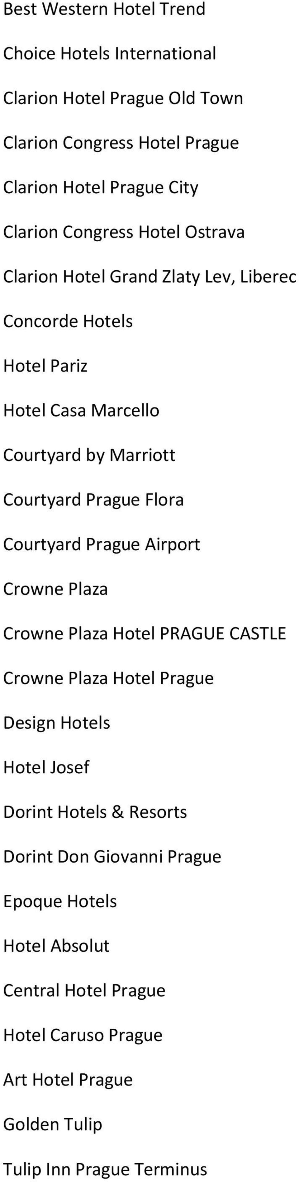 Flora Courtyard Prague Airport Crowne Plaza Crowne Plaza Hotel PRAGUE CASTLE Crowne Plaza Hotel Prague Design Hotels Hotel Josef Dorint Hotels &