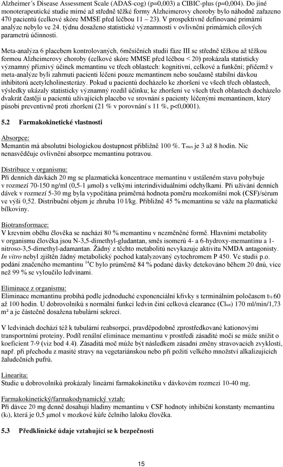 V prospektivně definované primární analýze nebylo ve 24. týdnu dosaženo statistické významnosti v ovlivnění primárních cílových parametrů účinnosti.