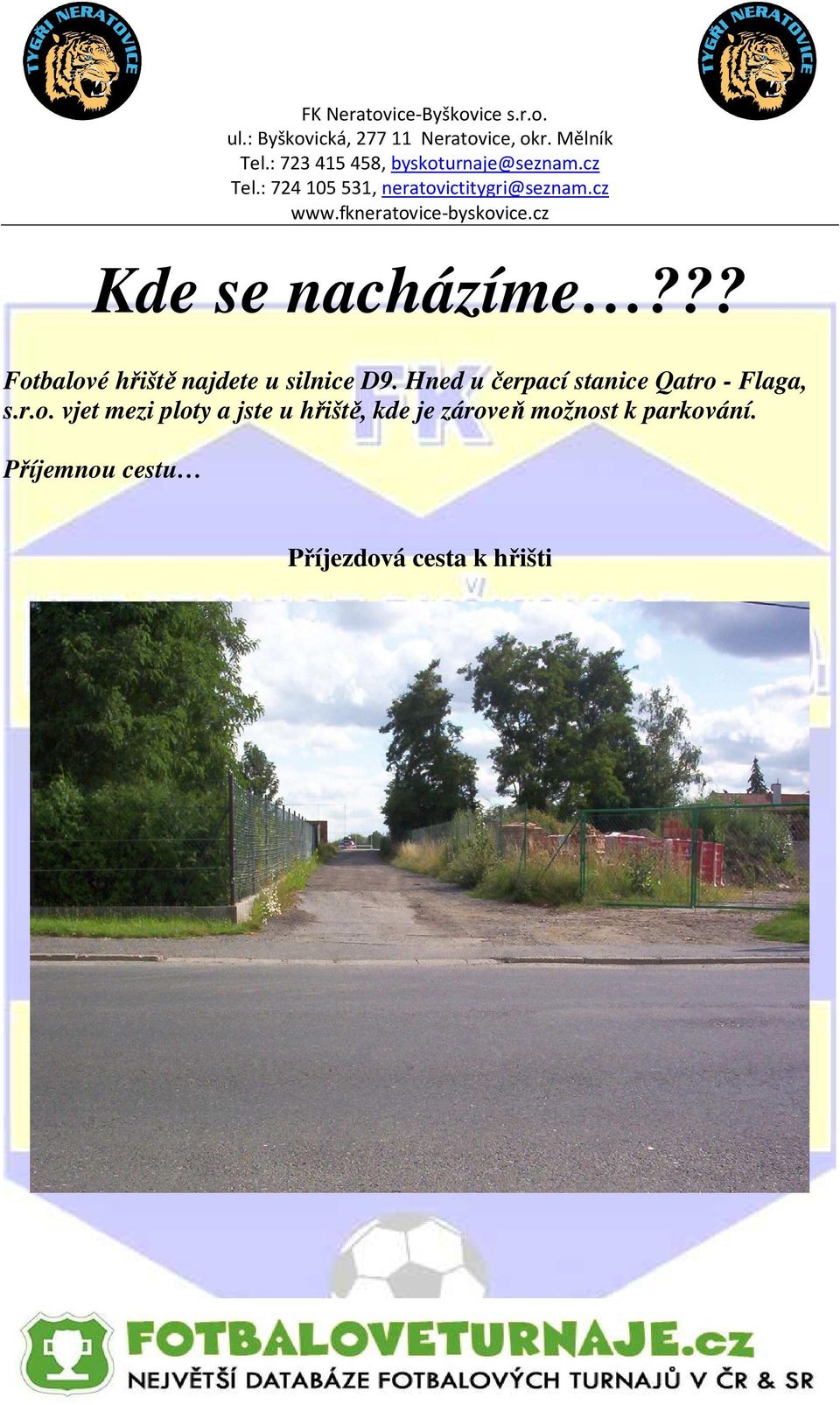 Hned u čerpací stanice Qatro 
