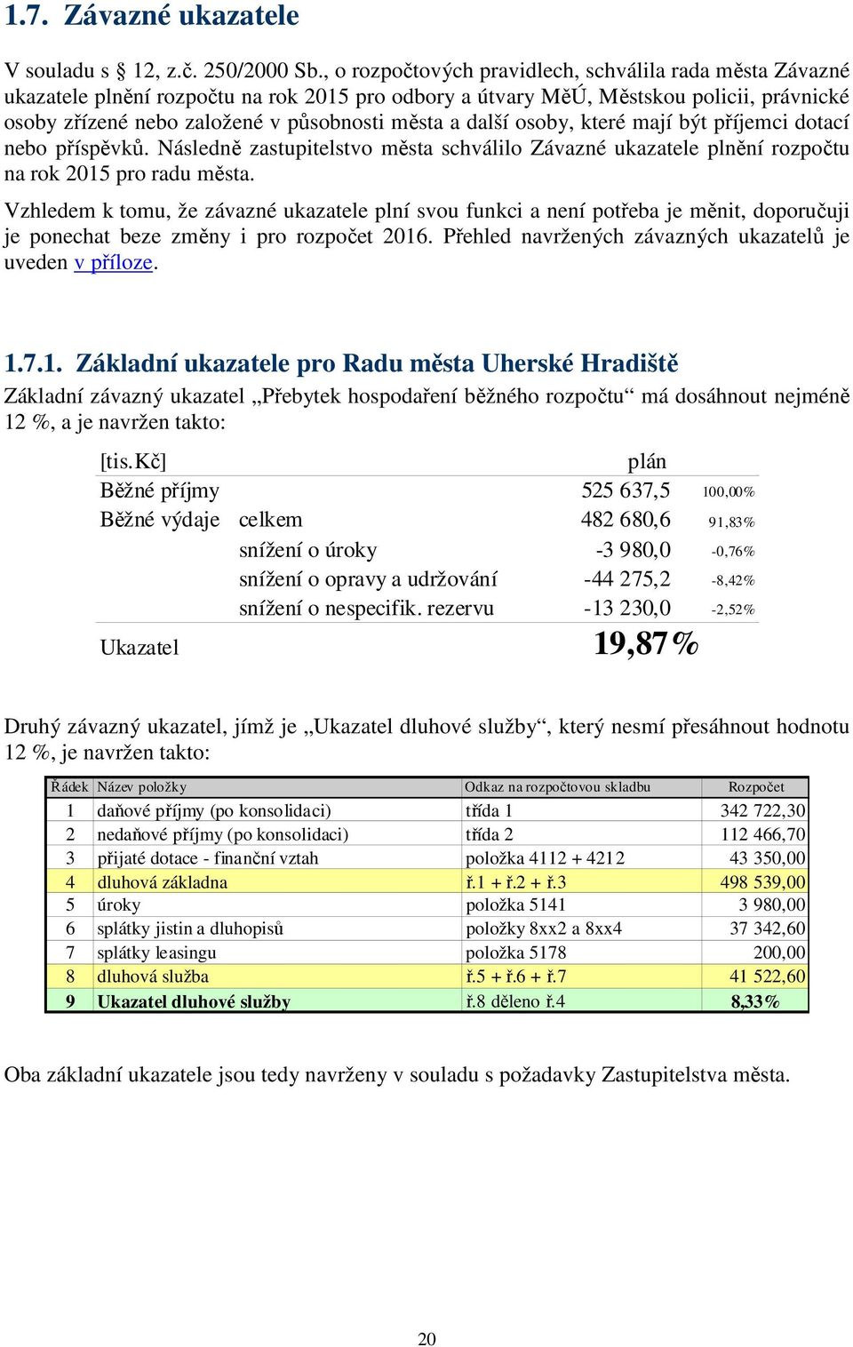 další osoby, které mají být příjemci dotací nebo příspěvků. Následně zastupitelstvo města schválilo Závazné ukazatele plnění rozpočtu na rok 2015 pro radu města.