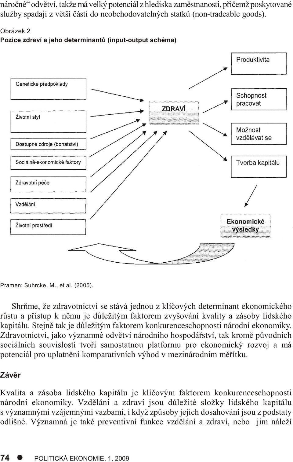 Shròme, že zdravotnictví se stává jednou z klíèových determinant ekonomického rùstu a pøístup k nìmu je dùležitým faktorem zvyšování kvality a zásoby lidského kapitálu.