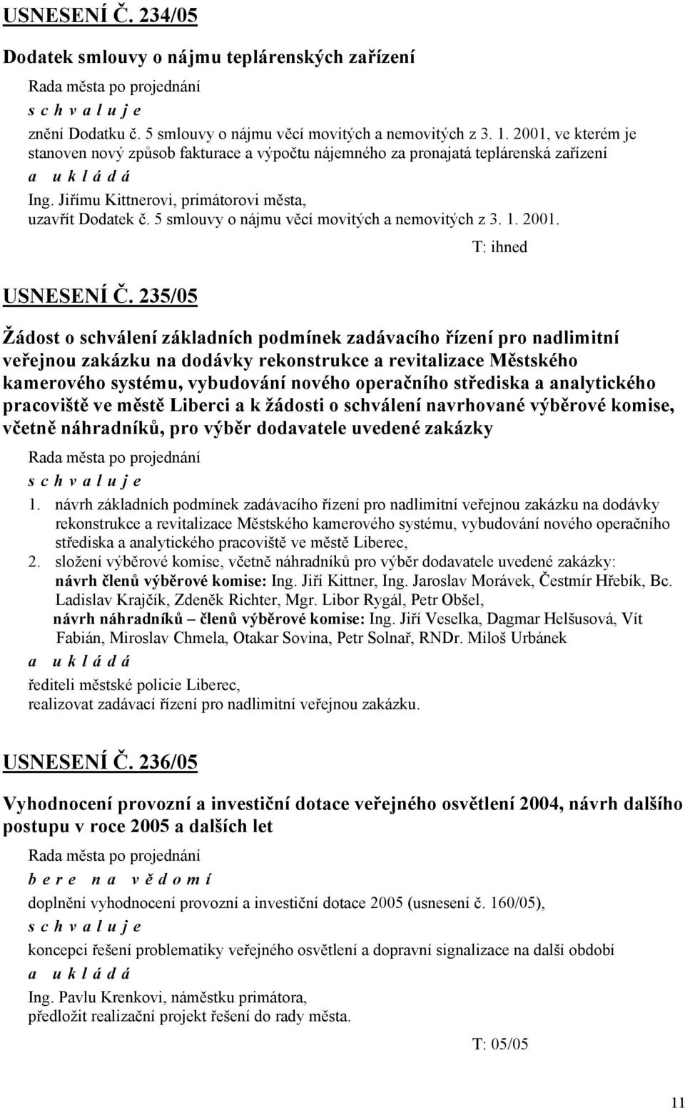 5 smlouvy o nájmu věcí movitých a nemovitých z 3. 1. 2001. USNESENÍ Č.