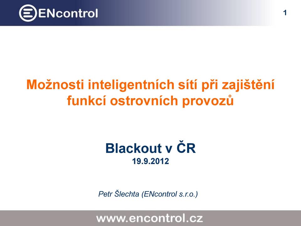 provozů Blackout v ČR 19.